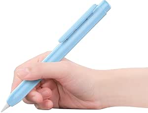 MoKo Holder Case Fit Apple Pencil 1st Gen, Retractable Tip Cap Fit New iPad 10th Gen 2022, iPad 9th Gen 2021, iPad 8th Gen 2020, iPad 6th 9.7 2018, iPad Mini 5th Gen Pencil Case Pencil, Sky Blue