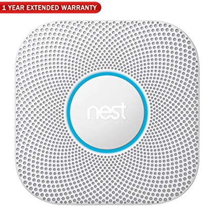 Nest (S3003LWES) Protect Wired Smoke and Carbon Monoxide Alarm, 2nd Gen - White   1 Year Extended Warranty