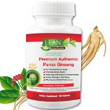 90Ct 500mg Red Korean Asian Panax Ginseng -41 Extract Sourced in Asia for Maximum RG1 RG2 and RB2 Ginsenoside Concentrations Veggie Caps made in USA FDA inspected GMP certified-LEAN Nutraceuticals