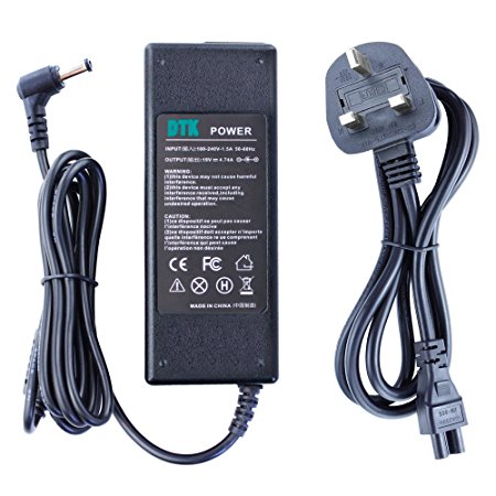 DTK® AC Adapter Laptop Charger / Notebook Charger for Toshiba / Lenovo / Medion / Asus high quality Output: 19V 4.74A 90W Power Cord (75W, 65W Compatible) Connector Size: 5.5mm x 2.5mm