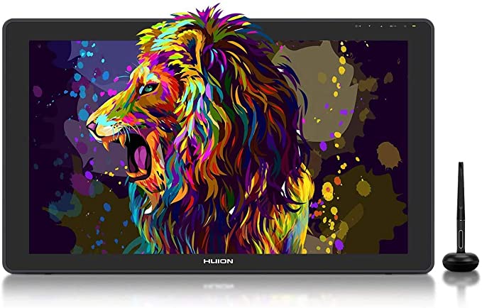 2020 HUION KAMVAS 22 Plus Graphics Drawing Monitor w/ Full Laminated QD Screen 140% sRGB, Android Support Battery-Free 8192 Pressure Levels Stylus Tilt Drawing Pen Tablet, 21.5 IN Pen Display w/ Stand