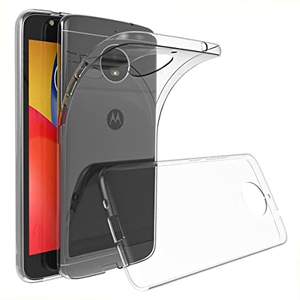Fashionury Ultra Thin(0.8 mm) Silicon Transparent Back Cover for Moto E4 Plus