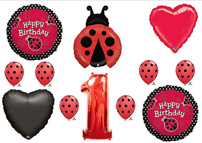 LADYBUG 1st First BIRTHDAY PARTY Balloons Decorations Supplies NEW