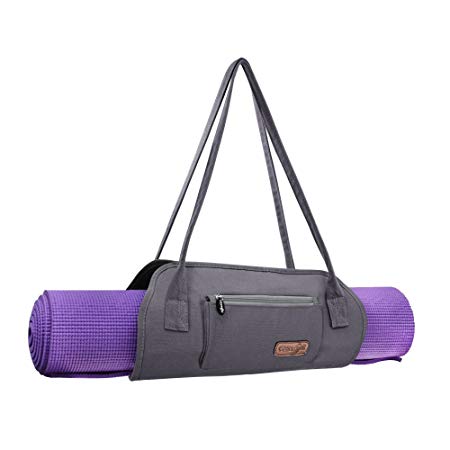 Cosmos Exercise Yoga Mat Carrying Shoulder Strap Bag with Internal and Outside Storge Pocket (Yoga Mat is NOT Included)