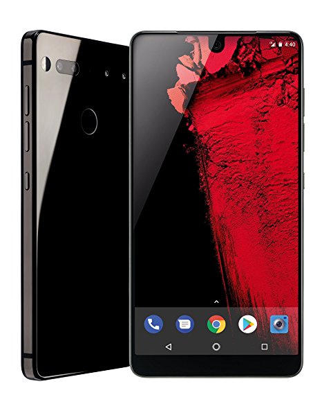 Essential Products 128 GB Unlocked Titanium & Ceramic Phone with Edge-to-Edge Display, Black Moon