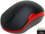 ShhhMouse Wireless Silent Mouse 90 Noise Reduction Batteries Included - BlackRed 1 YEAR US WARRANTY