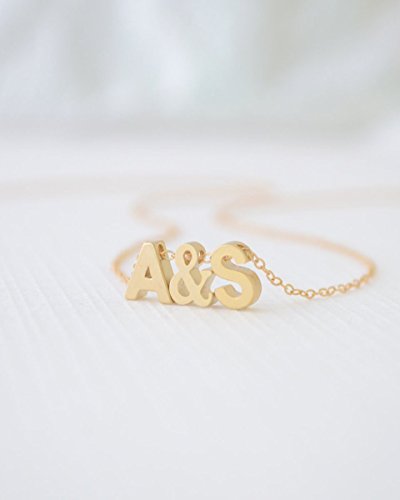 2 Capital Letter Love Necklace with Ampersand