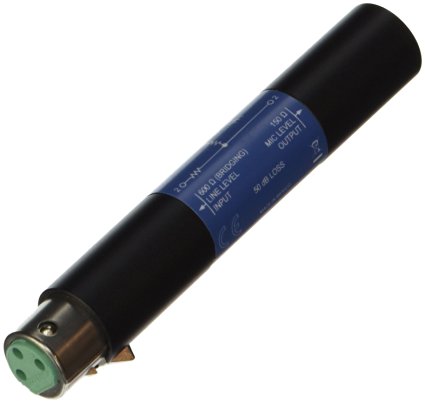 Shure A15LA Line Adapter-Converts Balanced Line Level Signals to Microphone Level (50dB Attenuation)