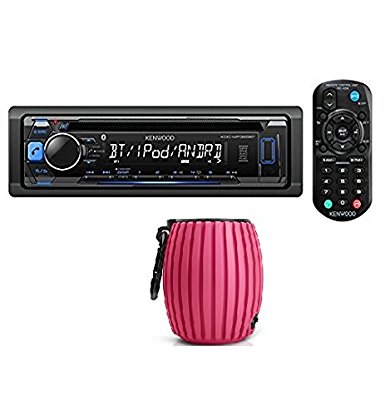 Kenwood KDC-MP368BT Car Single DIN In-Dash CD MP3 Stereo Receiver USB AUX Inputs Buit-in Bluetooth Dual Phone Connection iPod iPhone Control AM FM Radio Player w/ FREE Philips SBT30 Bluetooth Speaker