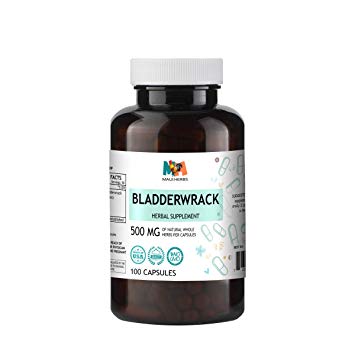 Bladderwrack Capsules, 500 mg, Organic Bladderwrack Plant (Fucus Vesiculosus) (100 Capsules)