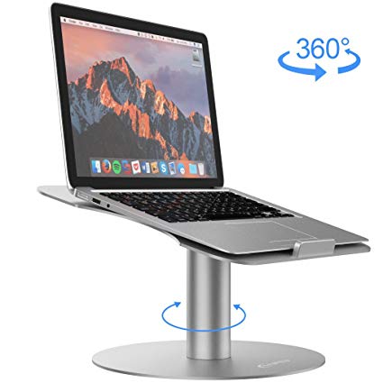 Laptop Notebook Stand, YoFeW Macbook Stand, Aluminum Laptop Stand Holder 360-Rotating Stand for Apple Laptop Macbook Pro/Air, HP laptop, Dell inspiron 15/XPS 13, 10" ~ 17" Notebooks