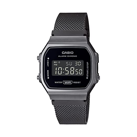 Casio Digital Black Dial Unisex's Watch-A168WEMB-1BDF