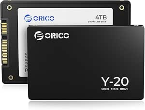 ORICO 4TB SATA SSD 2.5 Inch Internal Solid State Drive, Read Speed up to 500MB/s, SATA III 6Gbps for Desktop Laptop NAS DIY External Drive - Y20