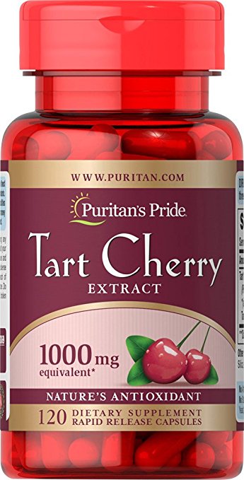 Puritan's Pride Tart Cherry Extract 1000 mg-120 Rapid Release Capsules