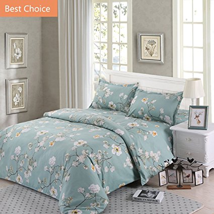 4 Piece Duvet Cover Set Nanko Lightweight Printed Microfiber Luxurious Comfortable Breathable Soft & Extremely Durable