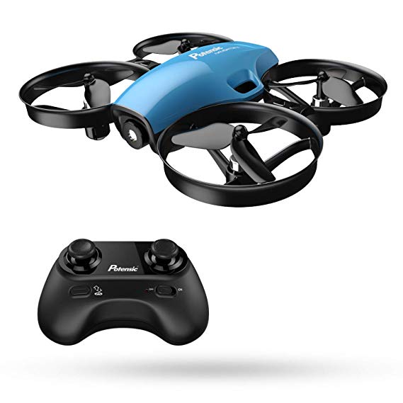 Mini Drone, RC Quadcopter, Potensic A30 One Key Take-Off/Land,Emergency Stopped, Altitude Hold,Auto Hovering,Drone for Kids (Blue)