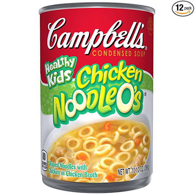 Campbell's Condensed Chicken NoodleO's Soup, 10.5 oz. Can (Pack of 12)