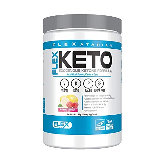 Flexatarian Flex Keto-Exogenous Ketone Powder, Raspberry Lemonade-15 Servings