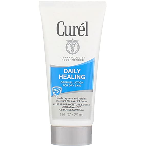 Curel Daily Healing Original Lotion | 1 Ounce Travel Size | (Pack of 4)