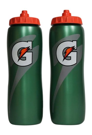 Gatorade 32 Oz Squeeze Water Sports Bottle -Pack of 2 - New Easy Grip Design