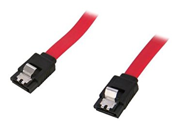 Rosewill 18-Inch SATA III Red Flat Cable with Locking Latch (RCAB-11050)