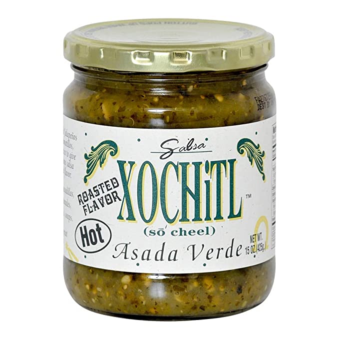 Xochitl Asada Verde Salsa - Hot - All Natural & No Artificial Preservatives - 15 oz (2 Pack)