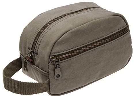 Canvas Toiletry Bag Travel Accessory Organizer Shaving Dopp Kit #W-051