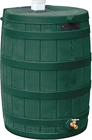 Good Ideas RW50-GRN Rain Wizard Rain Barrel 50 Gallon, Green