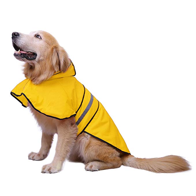 HDE Dog Raincoat Hooded Slicker Poncho for Small to X-Large Dogs and Puppies