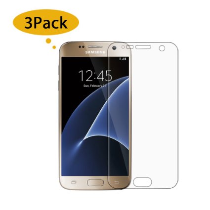 Vanten Samsung Galaxy S7 Screen Protector HD Ultra Clear Super Premium PET Film 3 Pack 3D Full Coverage Anti-Bubble Anti-Scratch Anti-Fingerprint Edge to Edge Curved for Samsung Galaxy S7