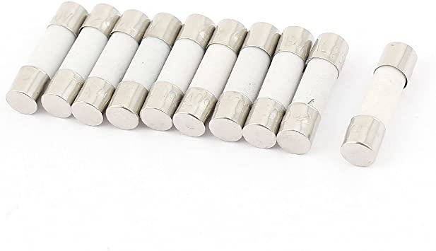 uxcell 10 Pcs 250V 250mA Fast Blow Ceramic Fuse Tube 5mm x 20mm