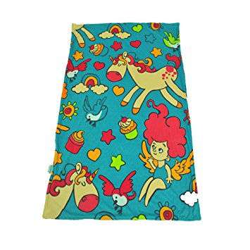 Weighted Blanket by Hiseeme for Children - Great for Autism, Anxiety, ADHD - Unicorns and Angel (41''x 60'', 7 lbs)