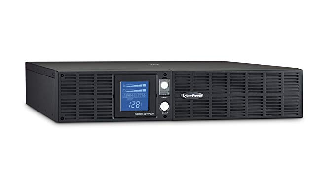 CyberPower OR1500LCDRTXL2U Smart App LCD UPS System, 1500VA/1125W, 8 Outlets, AVR, 2U Rack/Tower