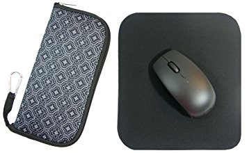 Travel Mouse Bag and Pad (Black Moroccan Lace)