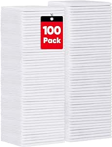 HOMEXCEL White Shop Towels 100 Pack, Reusable Microfiber Towels for Cars, Bulk Multipurpose Microfiber Cleaning Cloths, Lint Free Cleaning Rags for Car, House and Kitchen, 11.5 x 11.5 inch