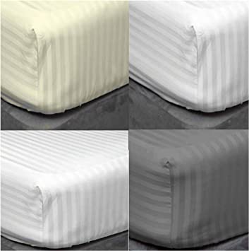 500 Thread Count Egyptian Cotton 16" (40cms) Extra Deep Fitted Sheets, King White