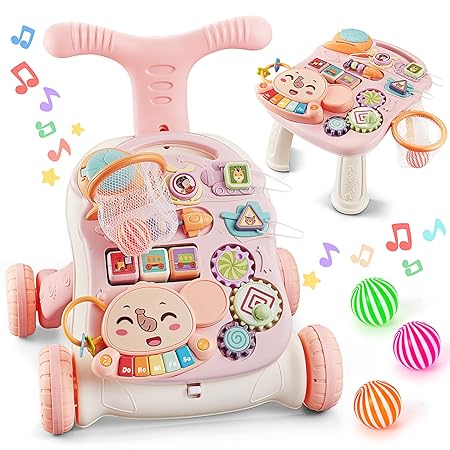 TOY Life Baby Push Walkers for Babies 12 Months 3 in 1 Push Toys for Babies Learning to Walk Sit to Stand Walker for Baby Girl Boy Baby Activity Walker Toddler Walking Toy for Infant Kid 1 Year Old