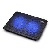 Laptop Cooling Pad Laptop Fan Cooling Fan Laptop Stand Tenswall 11-15 Notebook Mattress Laptop Cooler Pad with Dual 160mm Blue LED Fans