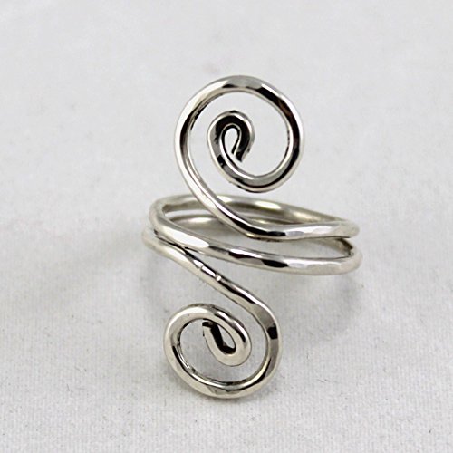 Adjustable Sterling Silver Curlicue Ring