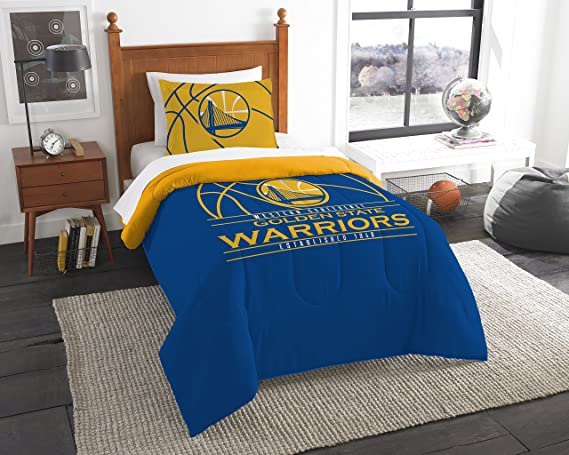 NBA Golden State Warriors Full Comforter and Sham Set, Full/Queen