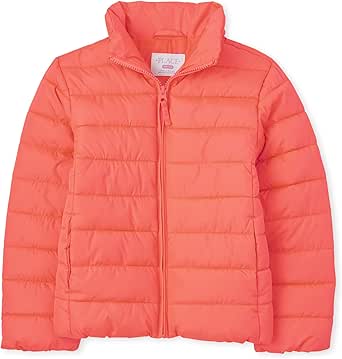 The Children's Place Girls' Medium Weight Wind-Resistant, Water-Resistant Puffer Jacket