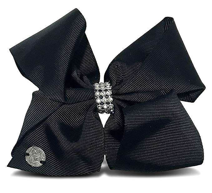 JoJo Siwa Black Rhinestone Bow 6.5" x 5"-Small