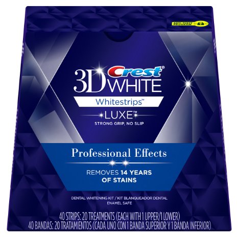 Crest 3D White Luxe Whitestrips Professional Effects - Teeth Whitening Kit 20 Treatments