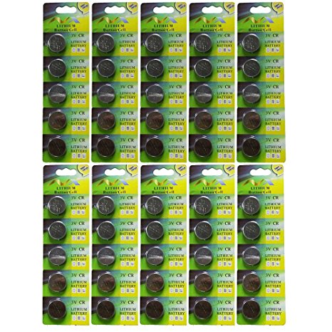 50 Pack 3V High capacity Lithium Button Coin Cell Batteries CR2032 DL2032 ECR2032 GPCR2032 Used in most electronic devices
