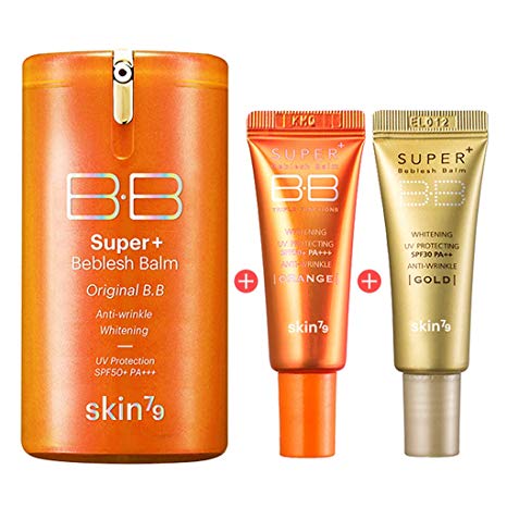 [SKIN79] Orange Super Plus BB Cream 3psc Set - Orange BB 1.35 fl.oz. (40ml)   Orange BB (7g)   Gold BB (7g) by SKIN79 Official