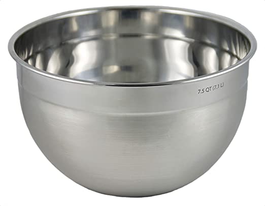 Tovolo Stainless Steel Deep Mixing Bowl, Easy Pour With Rounded Lip, Kitchen Metal Bowls for Baking & Marinating, Dishwasher-Safe Stainless Steel.