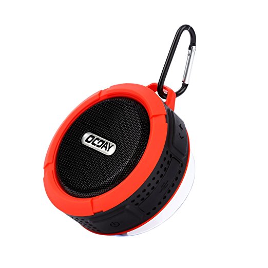 Waterproof Bluetooth Speaker OCDAY Pocket Mini Speaker Waterproof Portable Wireless Bluetooth Speaker with Mic Microphone for Travel, Hiking, Riding, Running, Outdoor and Indoor activities