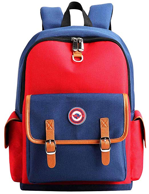 Kids Backpack Children Bookbag Preschool Kindergarten Elementary School Travel Bag for Girls Boys(16182 Large red)