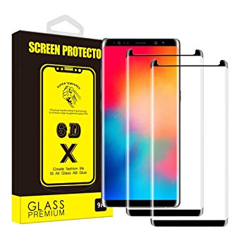 Yoyamo Galaxy Note 9 Screen Protector, [2 Pack] X093 3D Tempered Glass Screen Coverage [9H Hardness][HD][Case Friendly][Anti-Fingerprint] Screen Protector for Samsung Galaxy Note 9