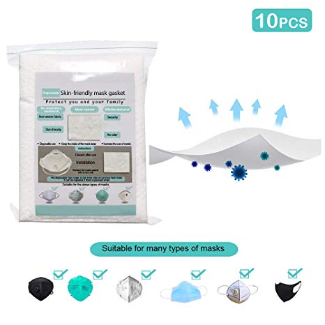 10 PCS Respirator Mask Filters, PM2.5 Mask Filters Replacement Filter Fits for Mesh or Neoprene Dust Mask